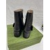 Gucci Blondie Ankle Boots in Black Leather with Interlocking G