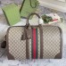 Gucci Savoy Large Duffle Bag in Beige GG Canvas