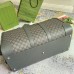 Gucci Savoy Large Duffle Bag in Grey GG Supreme Canvas