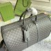 Gucci Savoy Large Duffle Bag in Grey GG Supreme Canvas