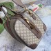 Gucci Savoy Small Duffle Bag in Beige GG Supreme Canvas