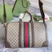 Gucci Savoy Small Duffle Bag in Beige GG Supreme Canvas