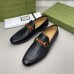Gucci Womens Foldable Slim Horsebit Loafers in Black Leather with Web