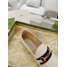 Gucci Womens Foldable Slim Horsebit Loafers in White Leather with Web