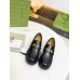 Gucci Womens Chunky Lug Sole Horsebit Loafers in Black Leather