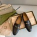 Gucci Womens Interlocking G Horsebit Loafers In Black Leather