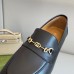Gucci Womens Interlocking G Horsebit Loafers In Black Leather