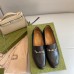 Gucci Womens Interlocking G Horsebit Loafers In Black Leather