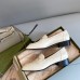 Gucci Womens Interlocking G Horsebit Loafers In White Leather