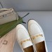 Gucci Womens Interlocking G Horsebit Loafers In White Leather