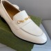 Gucci Womens Interlocking G Horsebit Loafers In White Leather