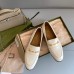 Gucci Womens Interlocking G Horsebit Loafers In White Leather