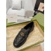 Gucci Womens GG Marmont Loafers In Black Matelasse Leather