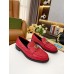 Gucci Womens GG Marmont Loafers In Red Matelasse Leather
