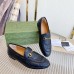 Gucci Womens Jordaan Loafers In Black GG Matelasse Leather