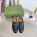 Gucci Womens Jordaan Loafers In Black GG Matelasse Leather