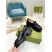 Gucci Womens Lug Sole Loafers in Black Matelasse Leather Leather