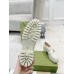 Gucci Womens Lug Sole Loafers in White Matelasse Leather Leather