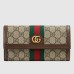 Gucci Ophidia Continental Wallet in Beige GG Supreme Canvas