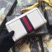 Gucci Ophidia Zip Around Wallet in White Leather