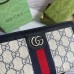 Gucci Ophidia Zip Around Wallet in Blue GG Supreme Canvas
