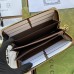 Gucci Ophidia Zip Around Wallet in Beige Canvas with Brown Leather