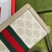 Gucci Ophidia Zip Around Wallet in White GG Supreme Canvas