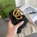 Gucci Black Leather Belt 38MM with Antiqued Brass Double G Buckle