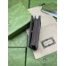 Gucci Ophidia Card Case Wallet in Beige Canvas with Brown Leather