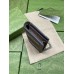 Gucci Ophidia Card Case Wallet in Beige Canvas with Brown Leather