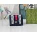 Gucci Ophidia Card Case Wallet in Blue GG Supreme Canvas