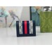 Gucci Ophidia Card Case Wallet in Blue GG Supreme Canvas