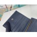 Gucci Ophidia Card Case Wallet in Blue GG Supreme Canvas