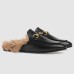 Gucci Womens Princetown Slippers with Lamb Wool