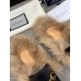 Gucci Womens Princetown Slippers with Lamb Wool