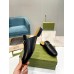 Gucci Womens Princetown Slippers in Black Leather
