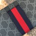 Gucci Zip Around Wallet in Black GG Supreme Canvas with Web
