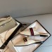 Gucci Womens Slippers in White Leaher with Signature Web