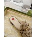 ‎Gucci Womens Princetown Slippers in Beige Jumbo GG Canvas