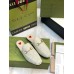 Gucci Womens Princetown Slippers in White GG Lame Fabric