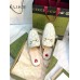 Gucci Womens Princetown Slippers in White GG Lame Fabric
