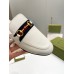 Gucci Womens Princetown Slippers in White Leaher with Horsebit