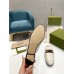 Gucci Womens Princetown Slippers in White Leaher with Horsebit
