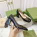 Gucci Mid-heel Pumps 75mm in Black Leather with Horsebit