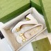 Gucci Mid-heel Pumps 75mm in White Leather with Horsebit