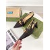 Gucci Slingback Pumps in Black Leather with Bamboo Horsebit