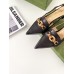 Gucci Slingback Pumps in Black Leather with Bamboo Horsebit