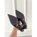 Gucci Slingback Pumps in Black Leather with Bamboo Horsebit