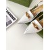 Gucci Slingback Pumps in White Leather with Bamboo Horsebit