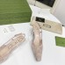 Gucci Slingback Pumps 35MM In Beige Mesh with GG Crystals